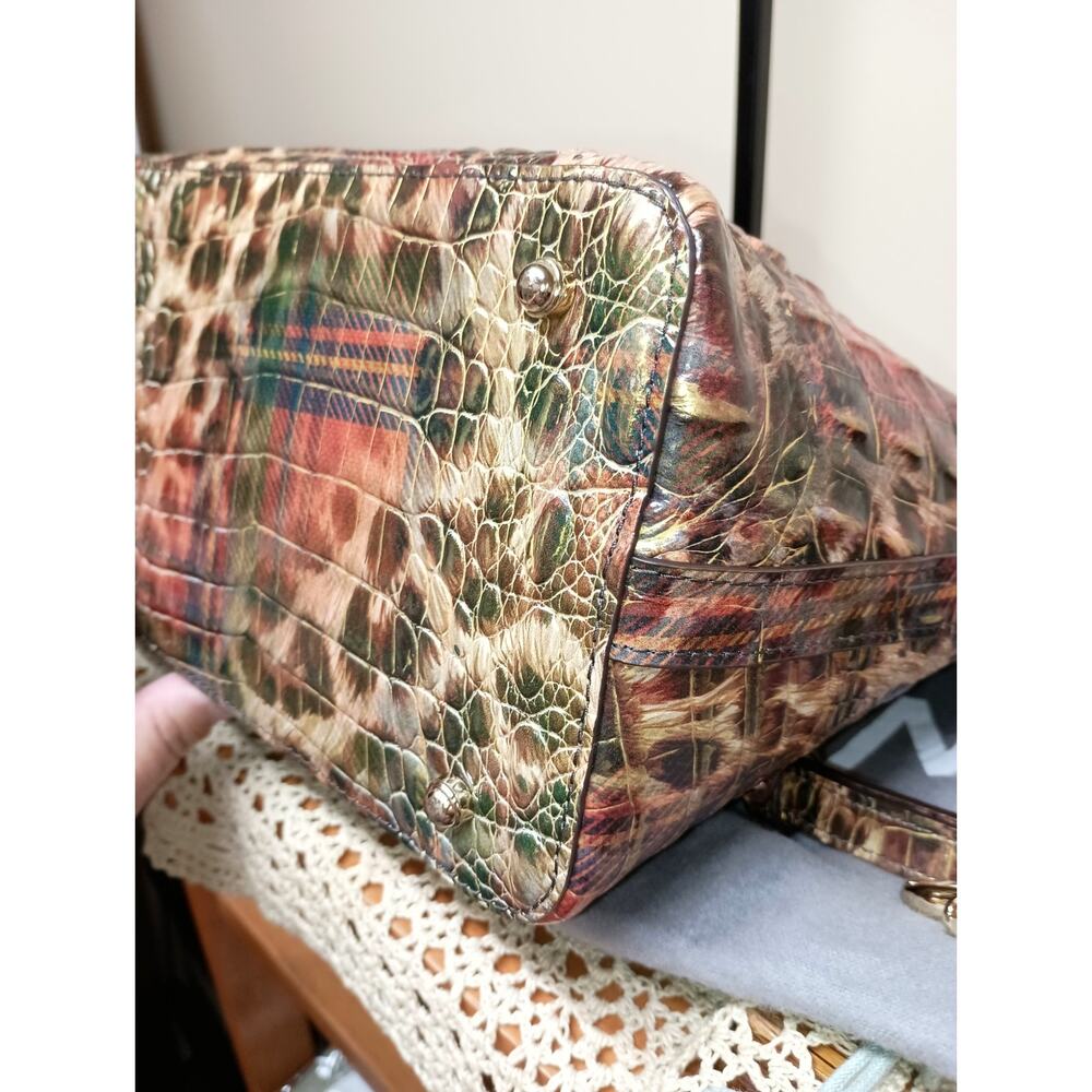 Brahmin Duxbury Satchel + Ady Wallet in TARTAN ANIMAL - Picture 6 of 13
